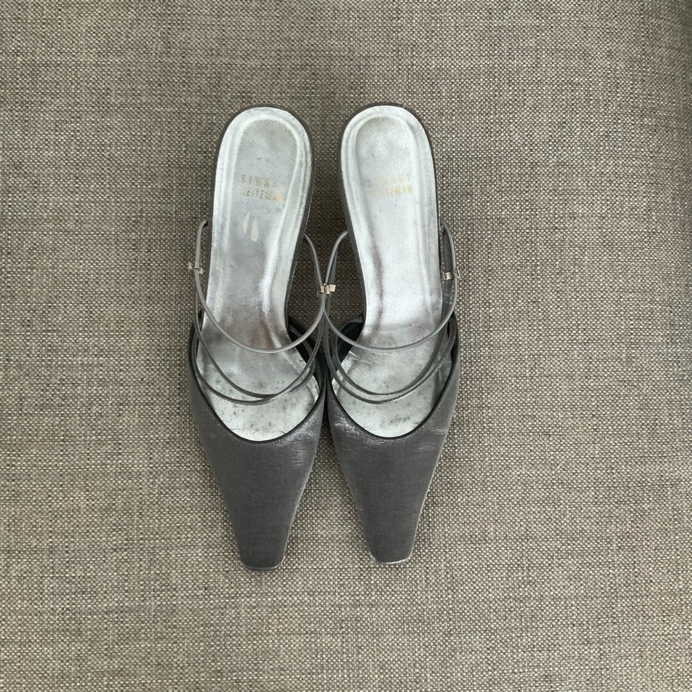 Stuart Weitzman Silver Vintage Heels